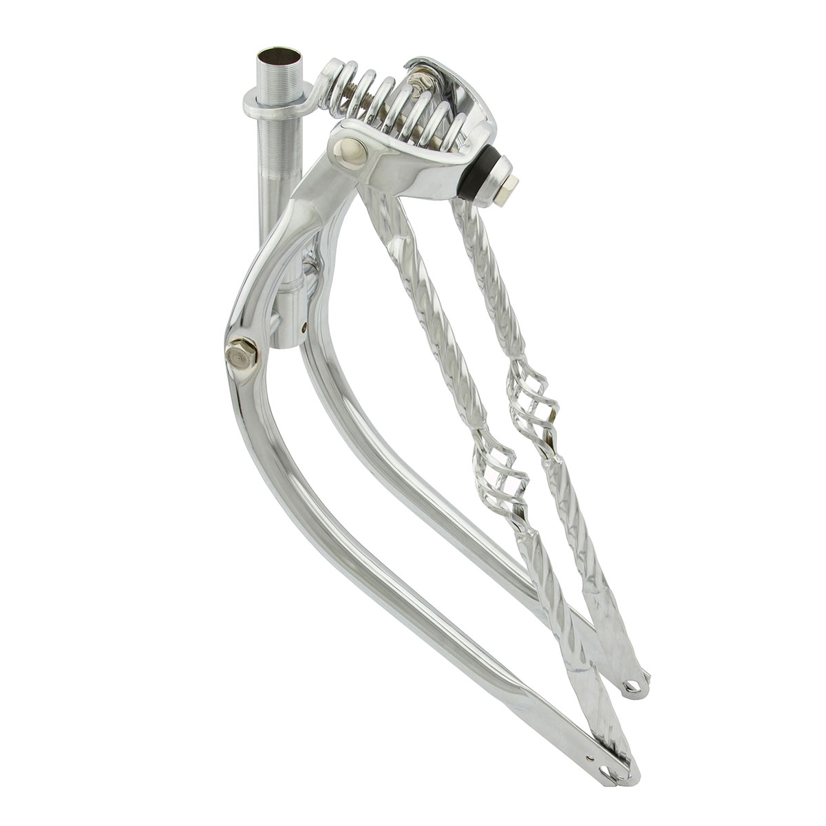 20 Lowrider Bent Spring Fork 1 Inch W/Twisted Cage Bars...